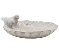 EDA-Mangeoire pour oiseaux coloris gris en ciment - 30 x 29 x 9,5 cm