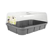 EDA Plastiques – Mini serre de culture – 56 x 38 x 24 cm – Gris anthracite