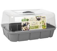 EDA PLASTIQUES Mini serre de culture - 38 x 25 x 19 cm - Gris anthracite