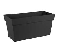 Eda Muret Avec Roulettes Toscane - 79 X 35 X H 39 Cm - 74 L - Noir Gris
