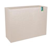 EDA - Muret Loft L Volcania 46 L - Décor Imitation Pierre - Utilisable à l'Intérieur & l'Extérieur - Zone de Rétention d'eau pour Limiter l'Arrosage - 78 x 29 x 60 cm - Beige Calcaire