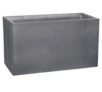 EDA - Muret Volcania 116 L - Décor Imitation Pierre - Double Paroi - Zone de Rétention d'Eau - 99,5 x 39,5 x 60 cm - Gris galet