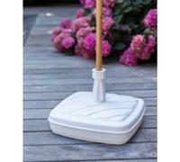 EDA Pied de parasol, plastique, carré, 420 mm, blanc