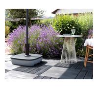 EDA Pied de parasol, plastique, carré 49,5 x 49,5