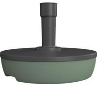EDA Pied de parasol plastique rond 495 mm bicolore vert eucalytus/gris foncé