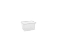 EDA - Boîte de rangement 30 L Funny Box - Avec couvercle - Emboîtable et Superposable - 45 x 37 x H.24,5 cm - Transparent