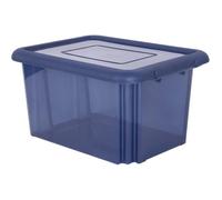 EDA PLASTIQUE Boîte de rangement Funny Box 55 L - Bleu profond acidulé - 57,5 x 44 x 31 cm