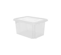 EDA - Boîte de rangement 55 L Funny Box - Avec couvercle - Emboîtable et Superposable - 57,5 x 44 x H.31 cm - Transparent