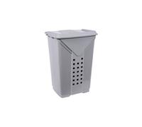 eda plastique coffre a linge prima 60 l - gris béton - 42 x 34,5 x 60 cm