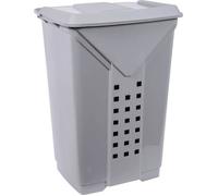 eda plastique coffre a linge prima 60 l - gris béton - 42 x 34,5 x 60 cm
