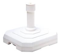 EDA PLASTIQUE Pied de parasol béton carré - Blanc - 25kg