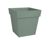 Eda Plastique - Pot De Fleur Carré Toscane - 32 X 32 X 32 Cm - 22 - Vert Laurier