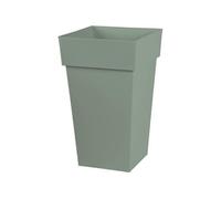 Eda Plastique - Pot De Fleur Haut Carré Toscane - 39 X 39 X H 65 Cm - 62 L - Vert Laurier EDA PLASTIQUE