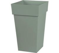 Pot De Fleur Carré Toscane 39 X H.65 Cm - Vert Laurier Vert