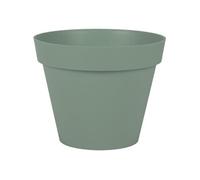 Eda Plastique - Pot De Fleur Rond Toscane - Ø 30 X H26 Cm - 10 - Vert Laurier