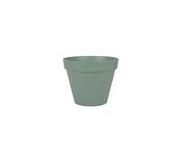 EDA PLASTIQUE - Pot de fleur rond Toscane - Ø 40 x H31 cm - 23 L - Vert laurier