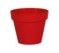 EDA Pot de fleur rond Toscane - Ø 30 x H 26 cm - 10 L - Rouge rubis