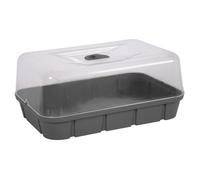 EDA Plastiques – Mini serre de culture – 56 x 38 x 24 cm – Gris anthracite