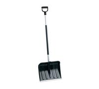 Eda plastiques pelle plastique manche en aluminium avec grip et poignée noir 40 x 32 x 130 cm