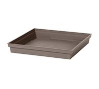 EDA Plastiques - Pot de fleur - Soucoupe 26,7 x 26,7 x 3,8 cm pour pot 22L Toscane - Taupe