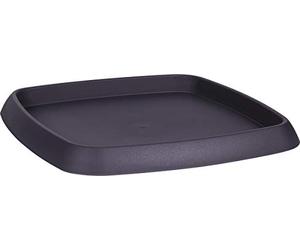 Eda plastiques soucoupe carrée chorus - 36,2 x 36,2 x 3 cm - gris anthracite