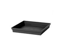 EDA - Soucoupe Carrée TOSCANE 40 cm - pour Pot de Fleur Carré Toscane 50 cm - 40 x 40 x H.5,9 cm - Gris anthracite