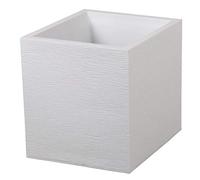 EDA Pot carré GRAPHIT - 31 L - 39 x 39 x 43 cm - Blanc cérusé