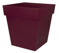 EDA-Pot carré en plastique rouge Bourgogne Eda Toscane 87 L - 49,5 x 49,5 x 52,5 cm