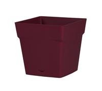 EDA-Pot carré en polypropylène rouge Bourgogne Eda Toscane 10,2 L - 24,8 x 24,8 cm