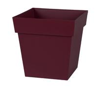EDA Pot de Fleur Carré TOSCANE 32 cm - Volume 22 L - 32 x 32 x 32 cm - Rouge bourgogne