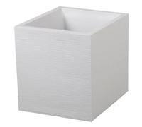 EDA Pot carré GRAPHIT - 31 L - 39 x 39 x 43 cm - Blanc cérusé