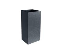 EDA-Pot carré haut Graphit en polypropylène EDA - 39 x 39 x 80 cm