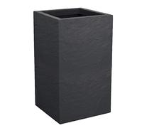 Pot Carré Haut Volcania'up - 36 L - Gris Anthracite Eda Plastiques