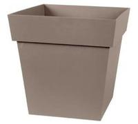 Eda pot carré toscane 32cm - contenance 22l - taupe G
