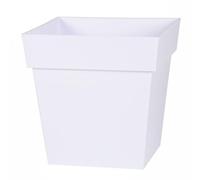 EDA-Pot carre Toscane Blanc L32 x l32 x H32