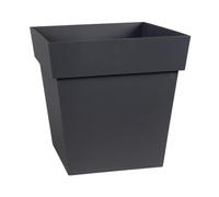 EDA-Pot carre Toscane Gris anthracite L32 x l32 x H32