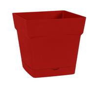 EDA-Pot carre Toscane Rouge rubis L17,4 x l17,4 x H17