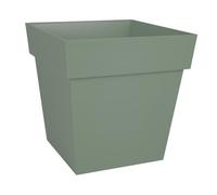 EDA - Pot de Fleur Carré Toscane 39 cm - Volume 38 L - 39 x 39 x H.39 cm - Vert Laurier
