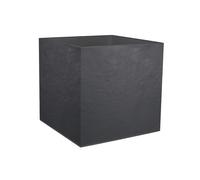 EDA Plastiques Pot carré Volcania 40 cm 31 L – décor pierre, rétention d'eau – Beige calcaire