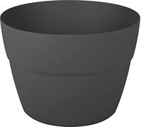 EDA - Pot Cavalier Cancùn 8 L - Système de Fixation Simple et Breveté - pour Balcons et Rambardes - Ø 29 x 20,6 cm - Gris Anthracite