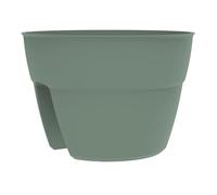 EDA - Pot Cavalier Osaka 8 L - Système de Fixation Simple et Breveté - pour Balcons et Rambardes - Ø 30,6 x H.20,6 cm - Vert Laurier