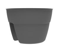 EDA - Pot Cavalier Osaka 8 L - Système de Fixation Simple et Breveté - pour Balcons et Rambardes - Ø 30,6 x H.20,6 cm - Gris Anthracite