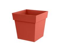 EDA Pot de culture carré Toscane – terre cuite au four orange – 39 x 39 x 39 cm, 38 L