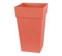 EDA – Pot de fleur carré Toscane 39x39xH65cm 62L – Orange terre battue