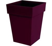 Eda Pot De Fleur Carré Mi-Haut Toscane - Volume 51 L - 39 X 39 X H.53 Cm - Rouge Bourgogne Rouge G