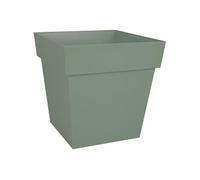 Eda Pot De Fleur Carré Toscane 39 Cm - 38 L - 39 X 39 X H 39 Cm - Vert Laurier