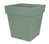 EDA Pot carré TOSCANE - 50 cm - 87 L - 49,5 x 49,5 x 52,5 cm - Vert laurier