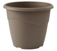 Pot de fleurs EDA Plastiques coloris taupe en plastique Ø.30 x H.25,5 cm contenance 10 L