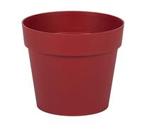 EDA - Pot de Fleur Rond Toscane Ø 14 cm - Volume 1,1 L - Ø 13,5 cm x H.11,7 cm - Rouge Rubis