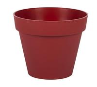 Pot Rond Toscane - 20x17cm - 3l - Rouge Rubis - Eda Plastiques